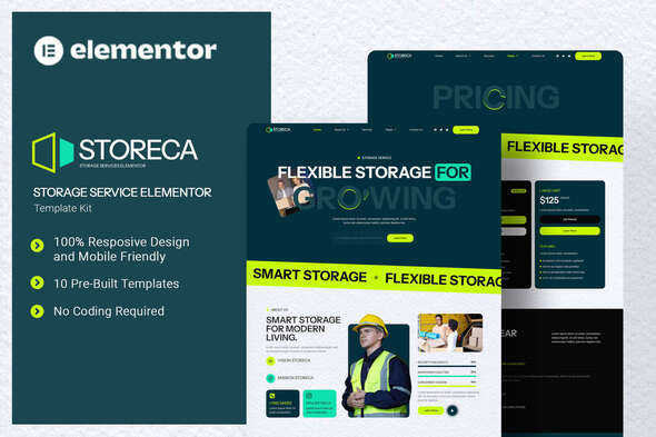Storeca - Storage Service Elementor Template Kit
