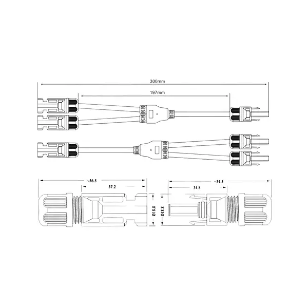 Conector Solar Mc4 Tipo Y Flexible Par Con Retie - Image 3